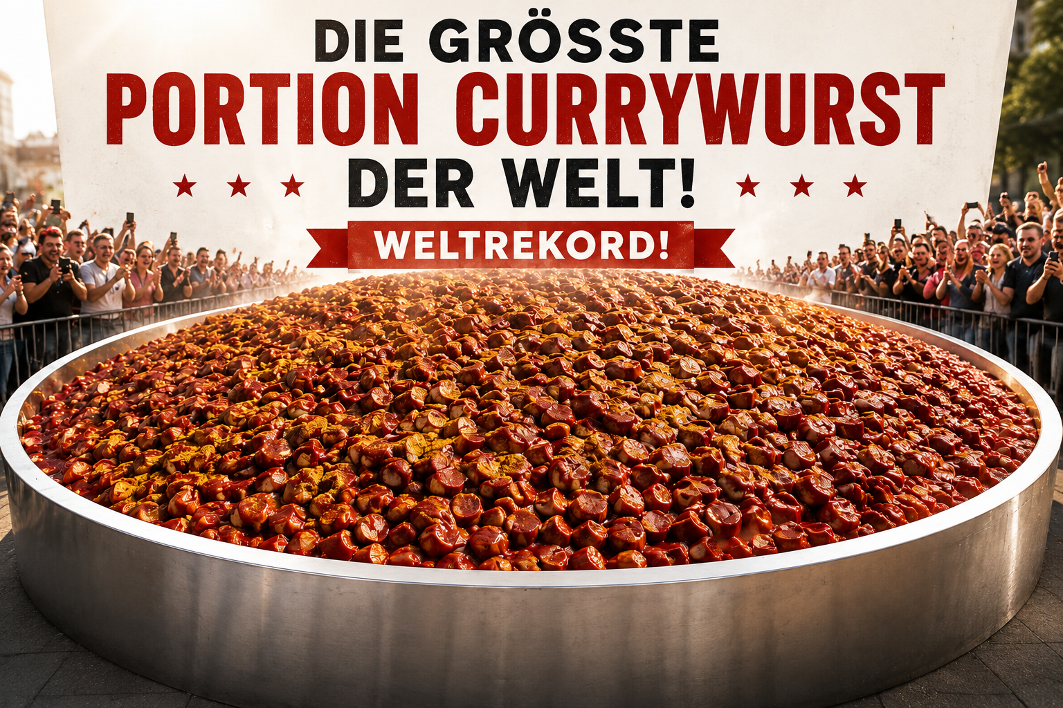 Die größte Portion Currywurst der Welt – Weltrekordversuch 2027
